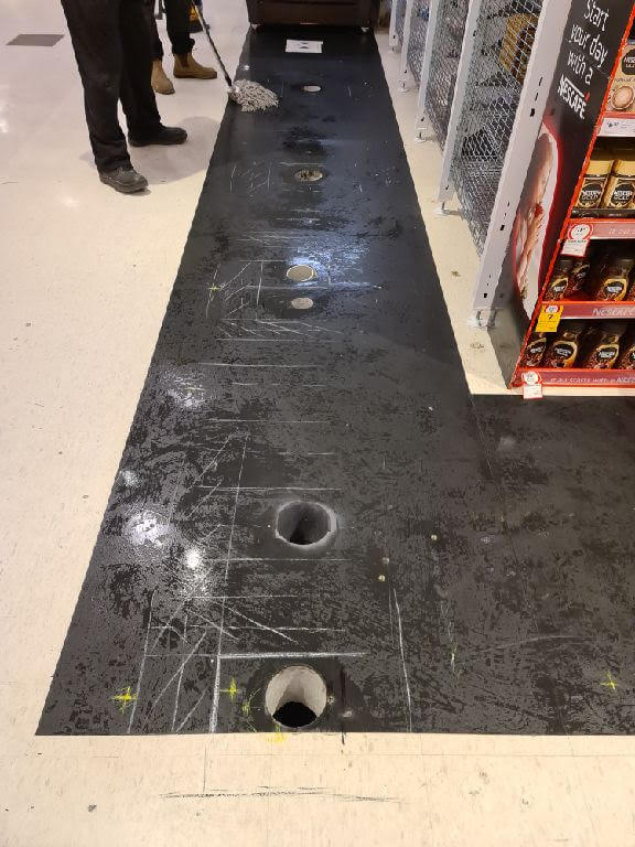 Scanning and core drilling in Coles stores